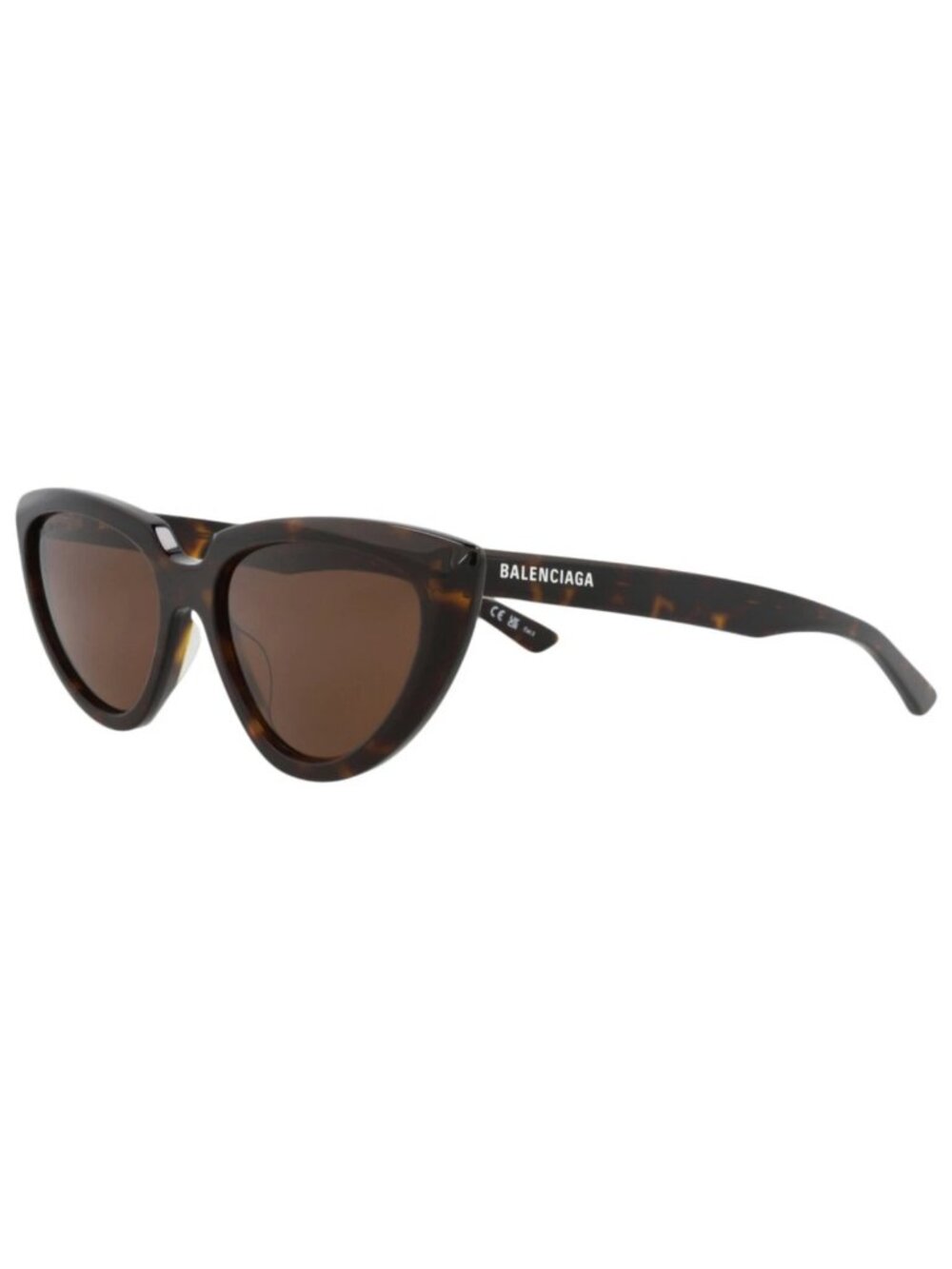 New Balenciaga Women's Sunglasses Cat Eye Acetate Frame Havana Havana Brown